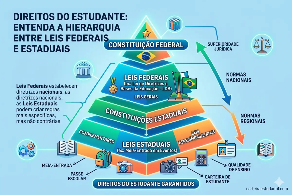Direitos do Estudante Entenda a Hierarquia entre Leis Federais e Estaduais